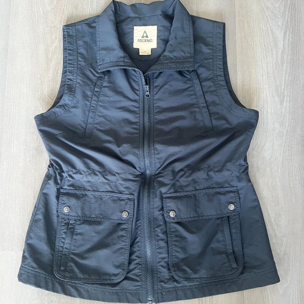 Ascend Waterproof Outdoor Vest Sz M Blue Womens